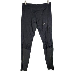 Nike Shield Tech Running Tights Men's L Black Leggings Water/Wind Resistant